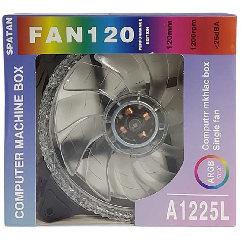 فن کیس 12*12 سانتی متری LED دار مدل A1225L