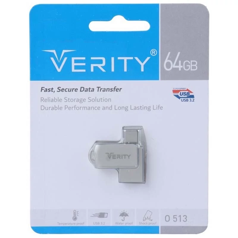 فلش 64 گیگ Type-C USB3.2 وریتی Verity O513