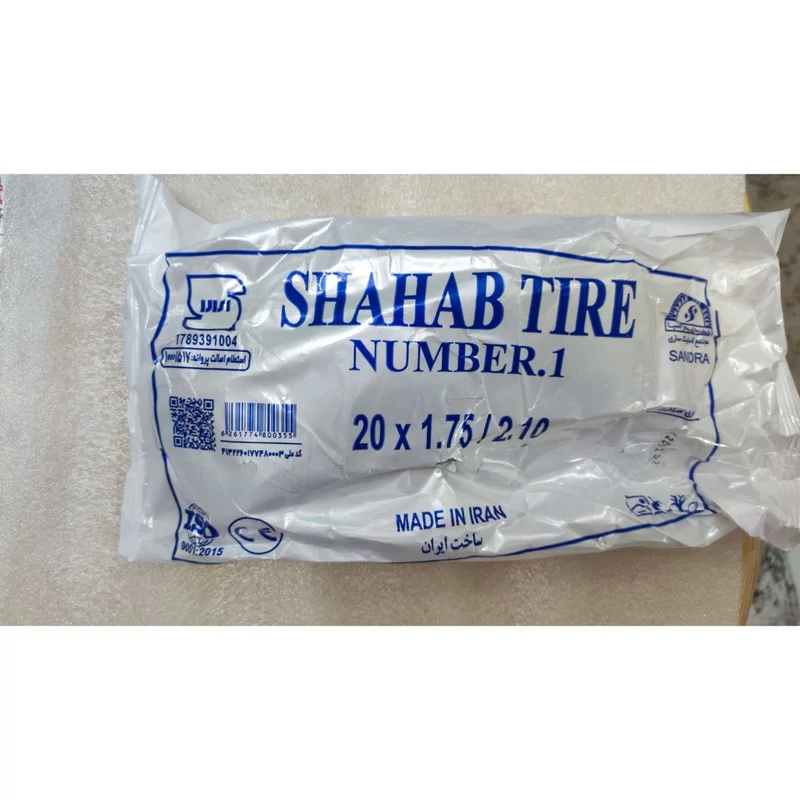 تیوپ دوچرخه مدل شهاب تایر 2.10/1.75×20