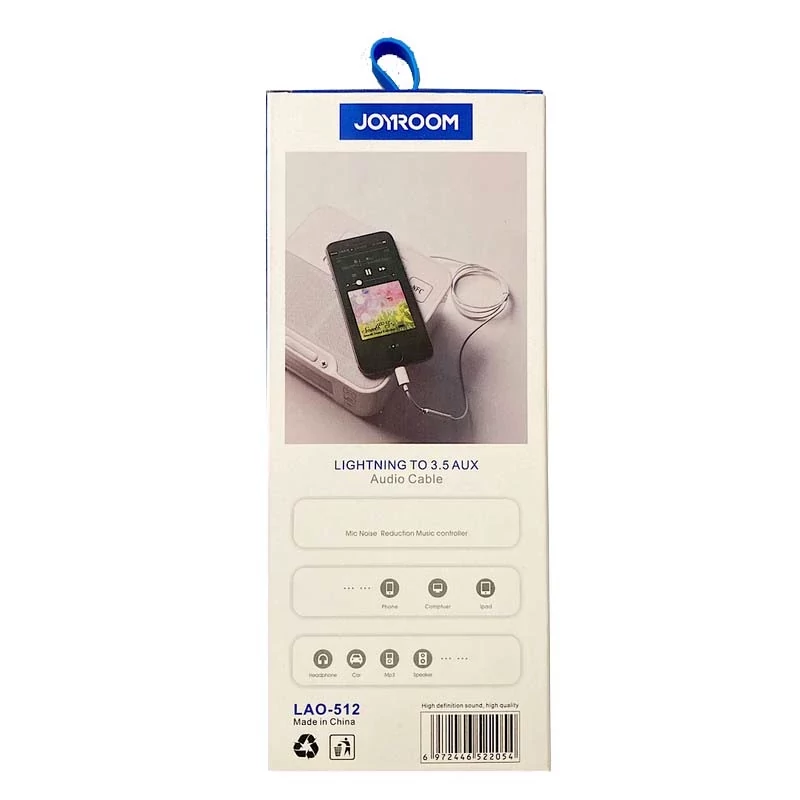 تبدیل Lightning به Jack 3.5m جوی روم Joyroom Lao-512