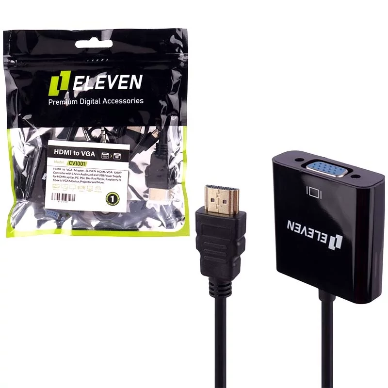 تبدیل HDMI TO VGA + Audio + POWER الون ELEVEN CV1001