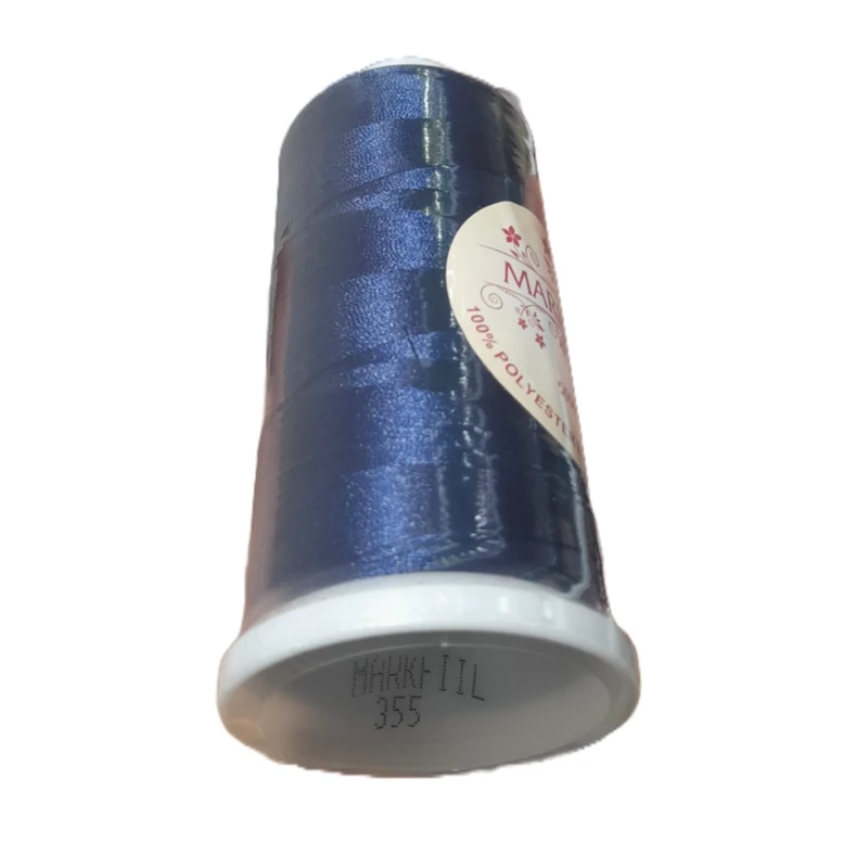 نخ گلدوزی پلیاستر مارکفیل کد 355 رنگ سرمهای تیره براق (Navy Blue)