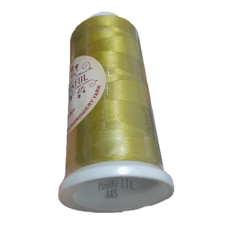 نخ گلدوزی پلیاستر مارکفیل (Markfil) 5000 یاردی - کد 445 (سبز زیتونی روشن)