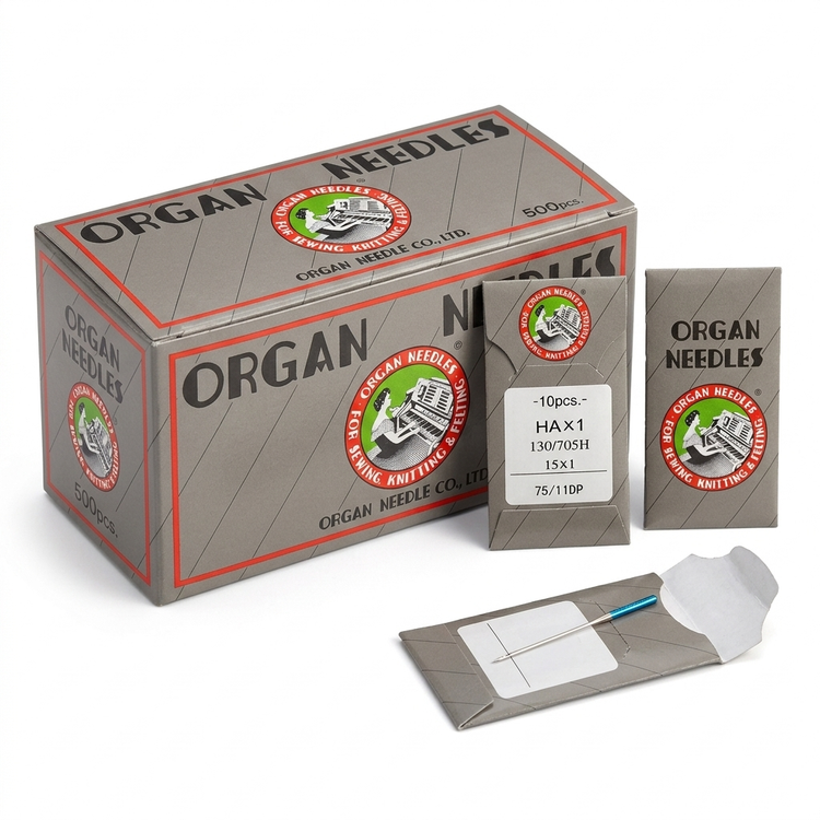 سوزن ژرسه دوز اصل ارگان چرخ خانگی HA11 DP سایز 11 بسته 10 عددی