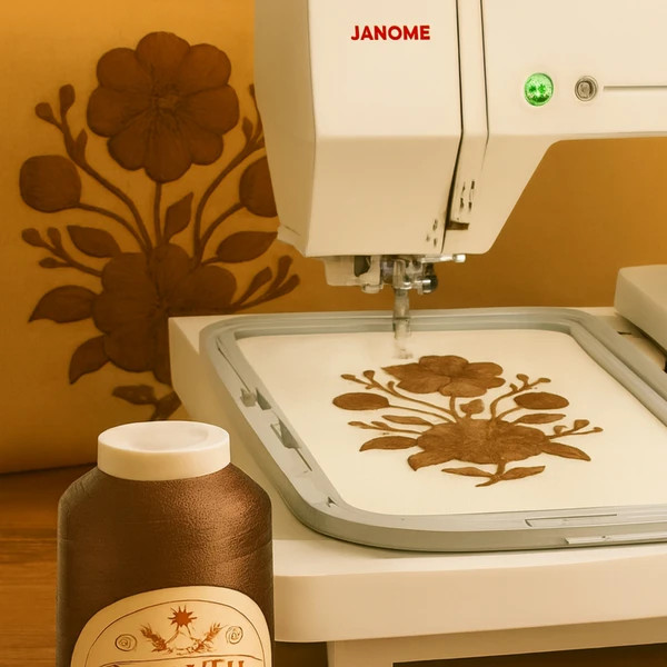 قرقره نخ گلدوزی پلیاستر رنگ Warm Brown مارکفیل