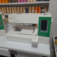 چرخ گلدوزی ژانومه مدل 450 نوار سبز - کارکرده، سرویسشده، قطعات مصرفی نو