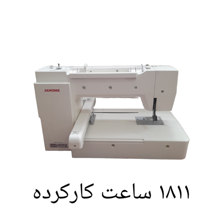 چرخ گلدوزی ژانومه مدل 450 نوار سبز - کارکرده با حدود 1811 ساعت کارکرد واقعی