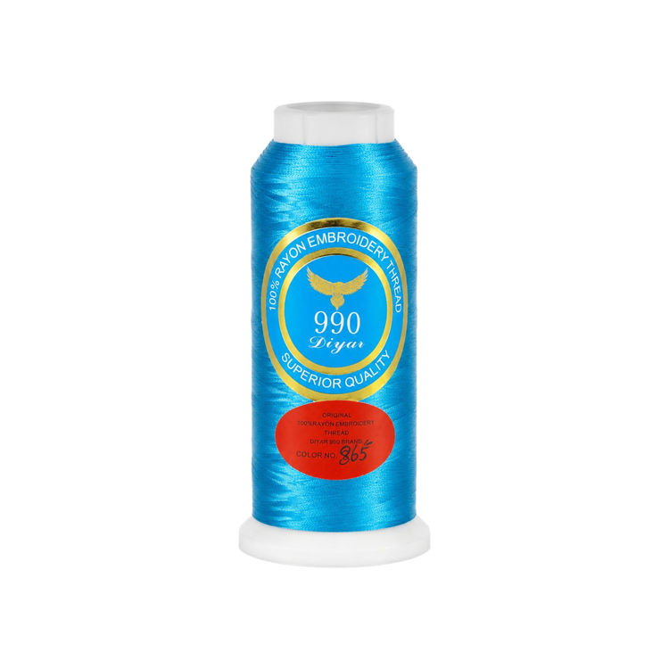 نخ گلدوزی ابریشم کد 865 رنگ آبی فیروزه‌ای (Diyar 990)