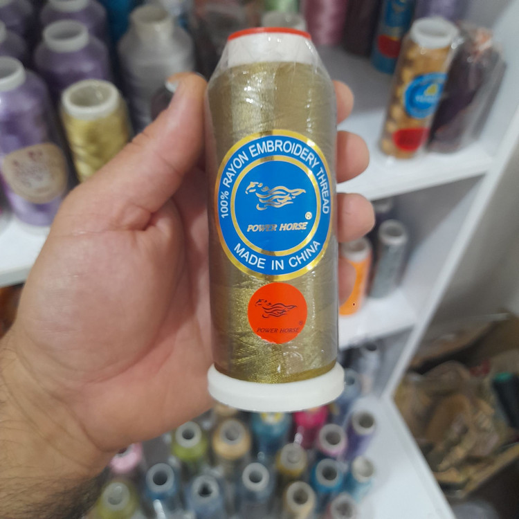 نخ گلدوزی ابریشم Power Horse کد 338 رنگ طلایی روشن