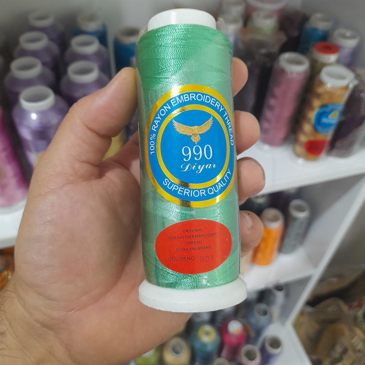 نخ گلدوزی ابریشم کد ۸۹۱ رنگ آبی نفتی کلاسیک - ارسال سریع