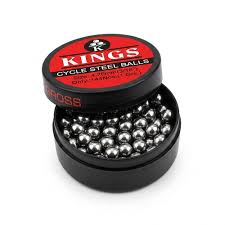 قوطی فلزی ساچمه دوچرخه KINGS با برچسب قرمز و مشکی