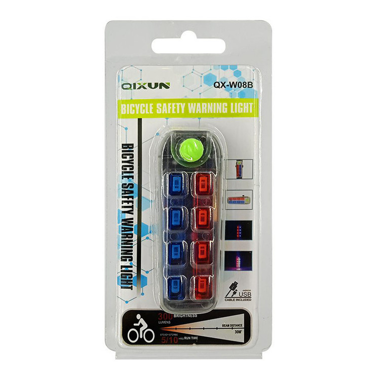 چراغ پلیسی دوچرخه مدل QX-W08B شارژی