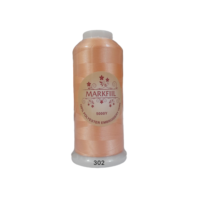 نخ گلدوزی مارکفیل MARKFIL کد 302 | 5000 یارد 100 درصد پلیاستر