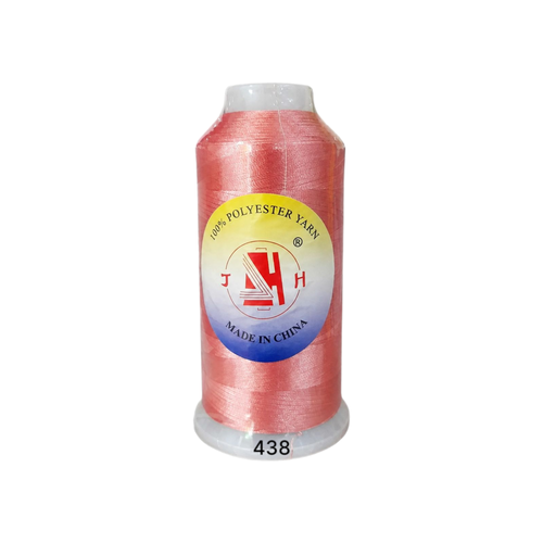 نخ گلدوزی پلیاستر جی اچ کد 438 | رنگ گلبهی براق و مناسب گلدوزی ماشینی