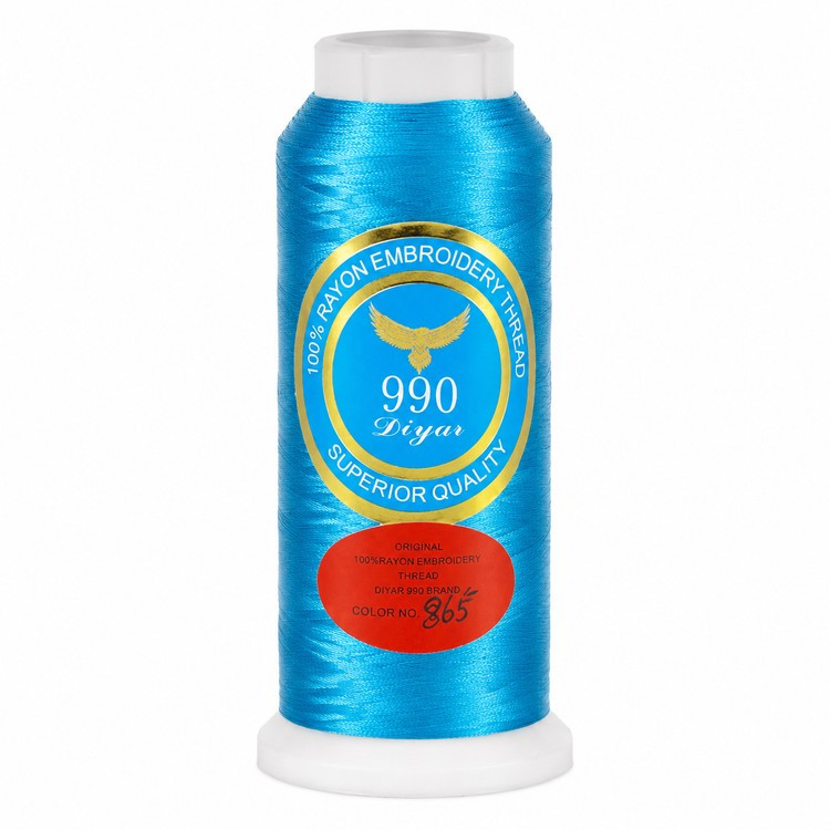 نخ گلدوزی ابریشم کد 865 رنگ آبی فیروزه ای (Diyar 990)