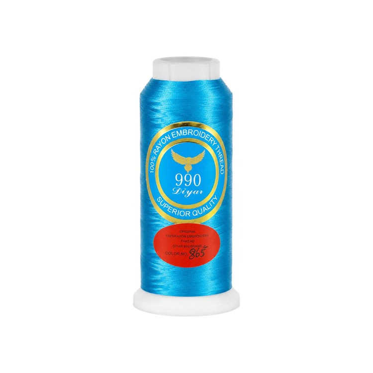 نخ گلدوزی ابریشم کد 865 رنگ آبی فیروزه ای (Diyar 990)
