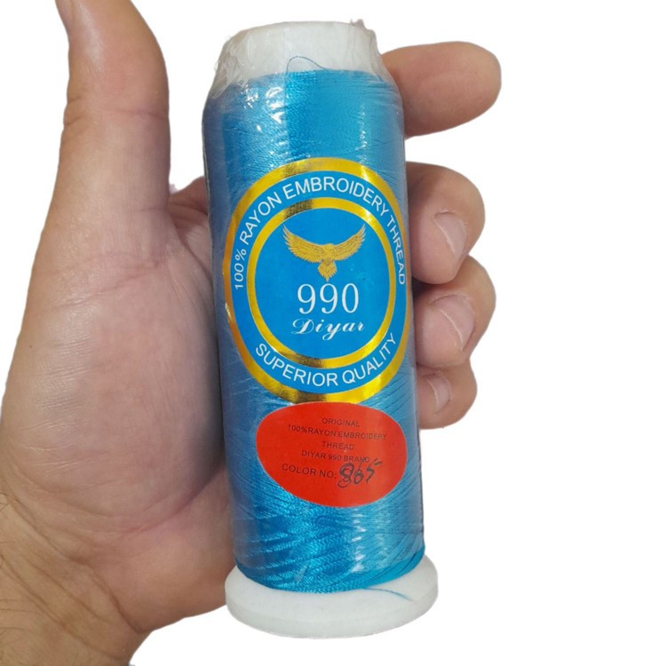 نخ گلدوزی ابریشم کد 865 رنگ آبی فیروزه ای (Diyar 990)