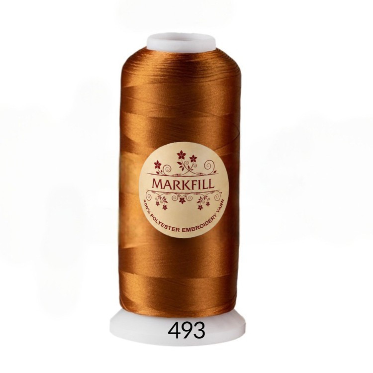 نخ گلدوزی 5000 یاردی خ گلدوزی پلی استر مارکفیل (Markfill) کد 493 پلی استر اعلا