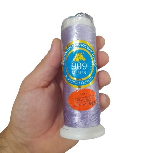نخ گلدوزی ابریشم کد 662 رنگ یاسی ملایم (Merjen 909)